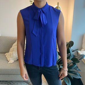 New Mangano Electric Blue Chiffon Blouse M